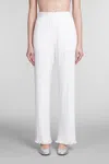 LANVIN PANTS IN WHITE POLYESTER
