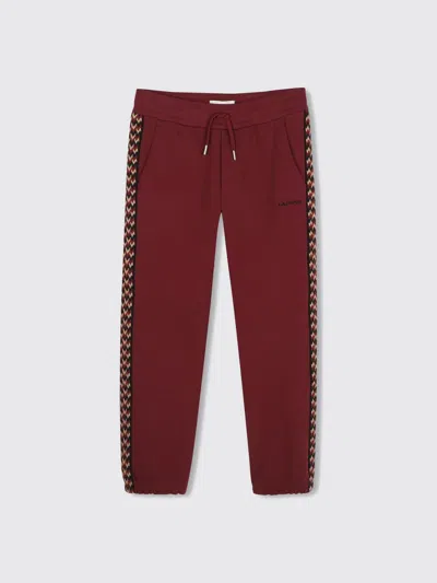Lanvin Pants Kids Color Pink In Burgundy