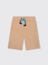 Lanvin Beige Shorts With Logo And Curb Motif In Beige