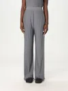 Lanvin Loose Fit Pleated Wide Leg Trousers In Grau