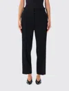 Lanvin Wool Cigarette Trousers With Tailored Cropped Fit In Black