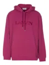 Lanvin Hooded Sweatshirt With Embroidered Logo In Multicolor