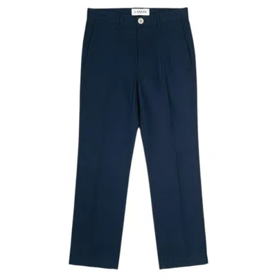 Pre-owned Lanvin Paris Men's Lightweight Blue Cotton Chinos Trousers M/l