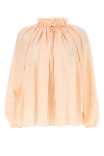 Lanvin Pastel Pink Crepe Blouse In Yellow