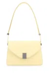 Lanvin Pastel Yellow Leather Concerto Shoulder Bag In White