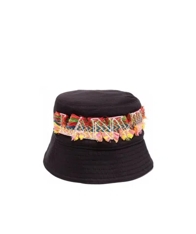 Lanvin Patch-detail Bucket Hat In Black