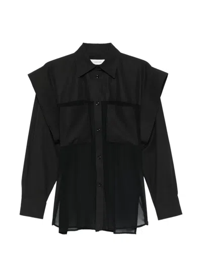 Lanvin Patch Pocket Shirt In Black