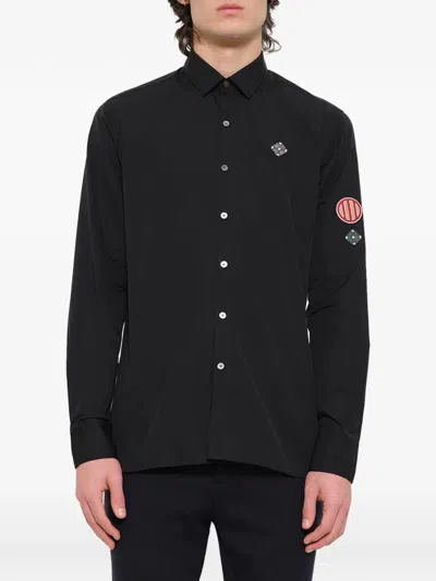 Lanvin Patch-medal Shirt In Black