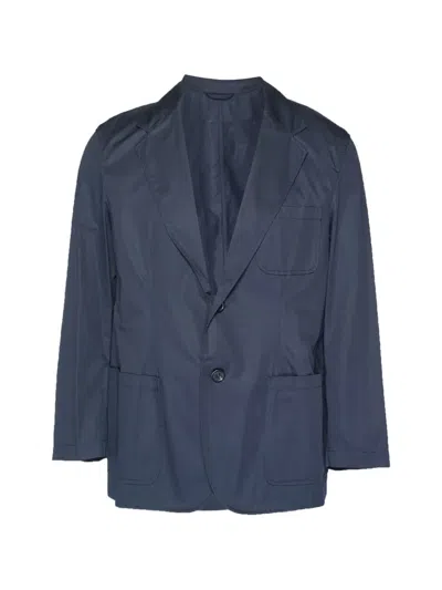 Pre-owned Lanvin Patch-pocket Blazer In Blue