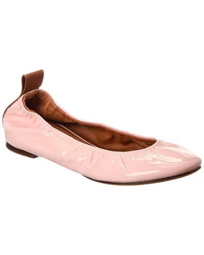 Lanvin Patent Ballerina Flat In Pink