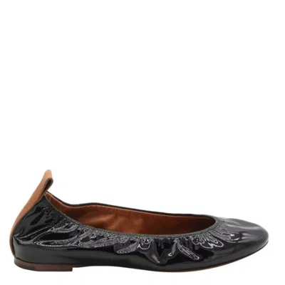 Lanvin The Ballerina Flat In Patent Leather For Women In Metallic