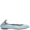 Lanvin Patent Leather Ballerina Flats In Blue