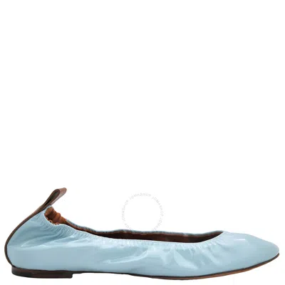 LANVIN LANVIN PATENT LEATHER BALLERINA FLATS