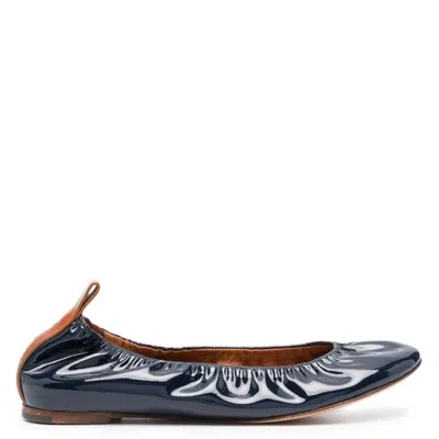 LANVIN LANVIN PATENT LEATHER BALLERINA FLATS