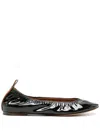 Lanvin The Ballerina Flat In Patent Leather For Women In Black