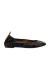 Lanvin Leather Ballerinas In Black