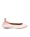 Lanvin The Leather Ballerina Flat In Nude
