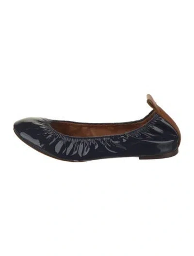 Pre-owned Lanvin Patent Leather Ballet Flats In Blue