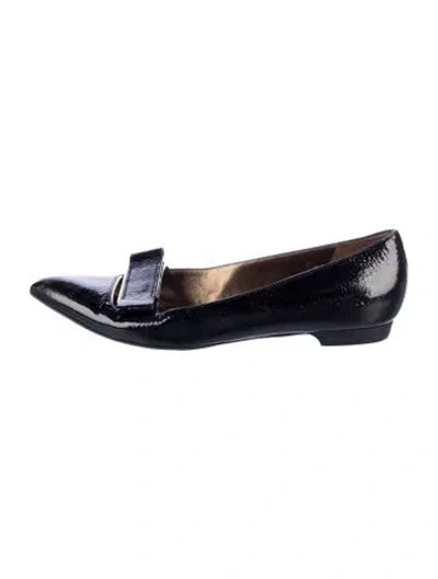 Pre-owned Lanvin Patent Leather Ballet Flats In Blue
