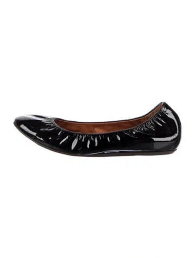 Pre-owned Lanvin Patent Leather Ballet Flats In Blue