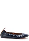 Lanvin Womens Navy Ballerina Patent-leather Pumps In Blue