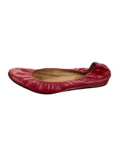 Pre-owned Lanvin Patent Leather Ballet Flats In Red