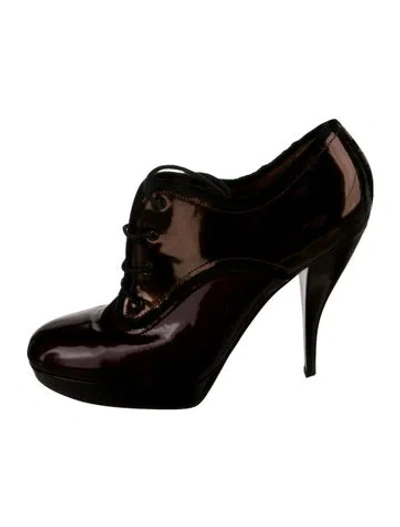 Pre-owned Lanvin Patent Leather In Brown