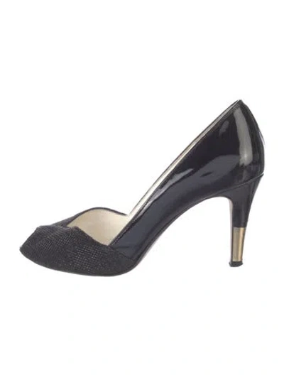 Pre-owned Lanvin Patent Leather D'orsay Pumps In Blue