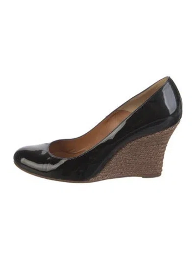 Pre-owned Lanvin Patent Leather Pumps In Black