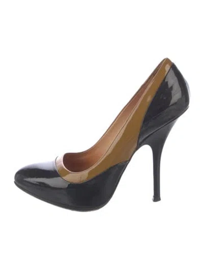 Pre-owned Lanvin Patent Leather Pumps In Blue