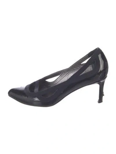 Pre-owned Lanvin Patent Leather Pumps In Blue