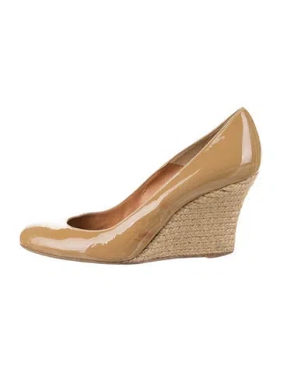 Pre-owned Lanvin Patent Leather Pumps In Brown