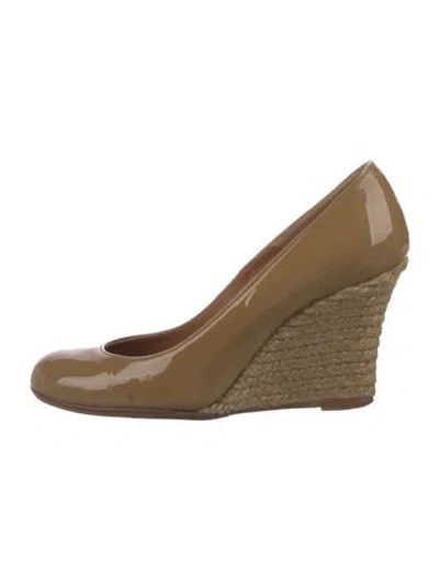 Pre-owned Lanvin Patent Leather Pumps In Brown
