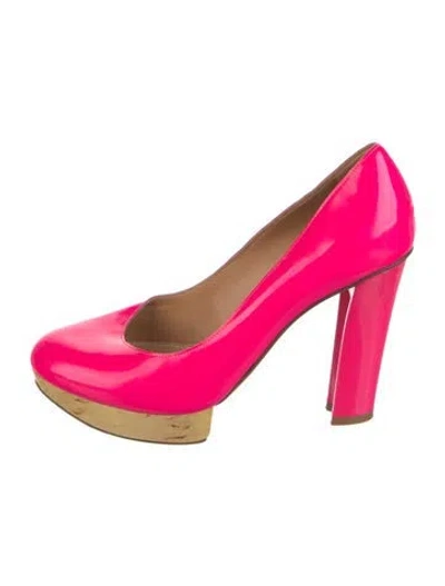 Pre-owned Lanvin Patent Leather Pumps In Pink