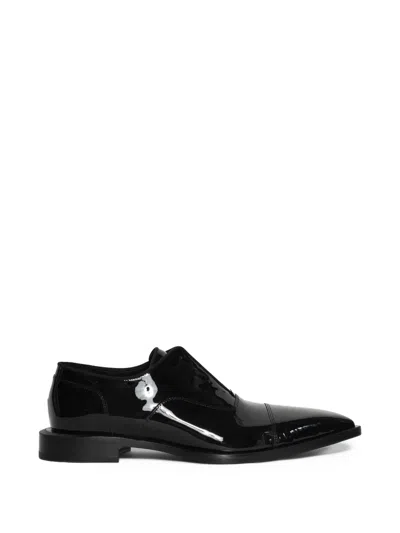 Lanvin Patent Oxford Shoes In Black