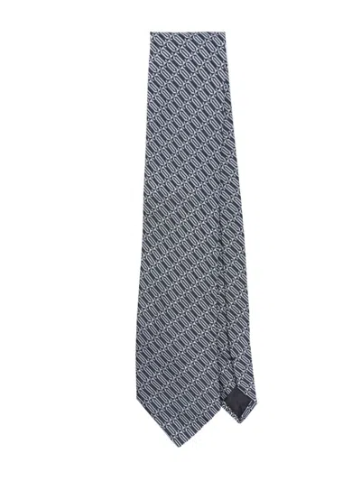 LANVIN PATTERN-JACQUARD SILK TIE