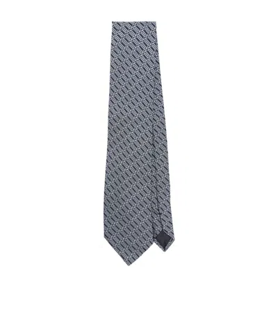 LANVIN PATTERN-JACQUARD SILK TIE