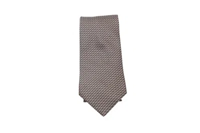 Lanvin Pattern Necktie In Beige Silk