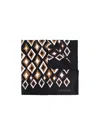 Lanvin Geometric-pattern Silk Scarf In Black