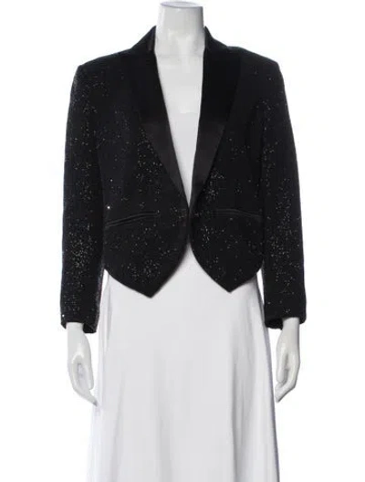 Pre-owned Lanvin Patterned Evening Jacket In Black