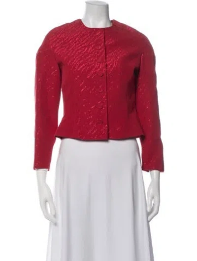 Pre-owned Lanvin Patterned Jacket In Red