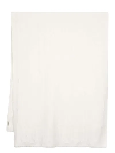 Lanvin Patterned-jacquard Scarf In White