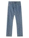 Lanvin Patterned Jeans In Blue