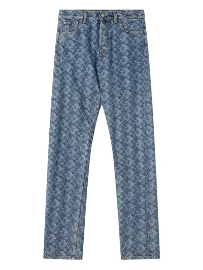 Lanvin Patterned Jeans In Blue
