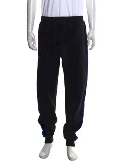 Pre-owned Lanvin Patterned Joggers In Blue