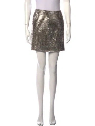 Pre-owned Lanvin Patterned Mini Skirt In Black