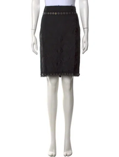 Pre-owned Lanvin Patterned Mini Skirt In Blue