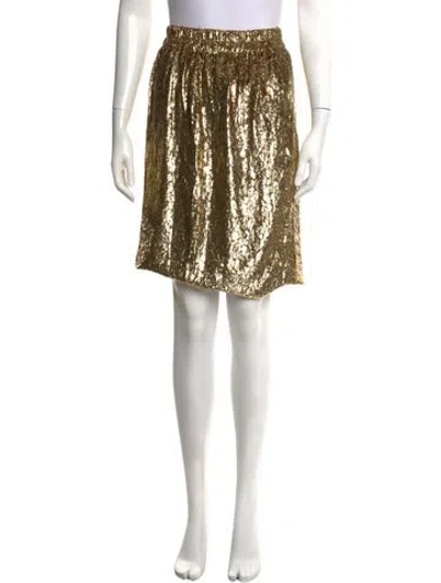 Pre-owned Lanvin Patterned Mini Skirt In Grey