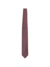 Lanvin Slim Tie Circle Dot Motif Design In Brown