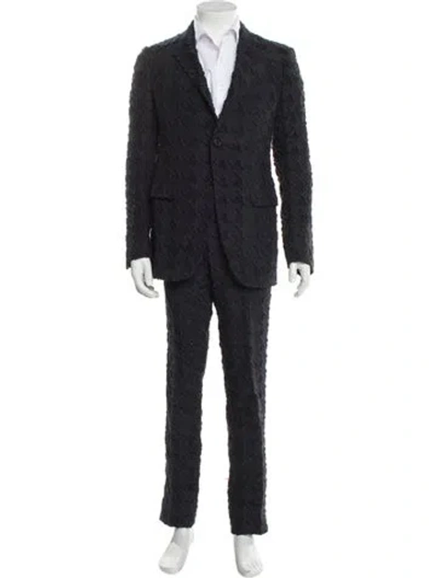 Pre-owned Lanvin Patterned Two-piece Suit In Black